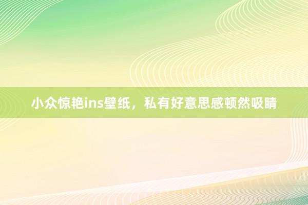 小众惊艳ins壁纸，私有好意思感顿然吸睛
